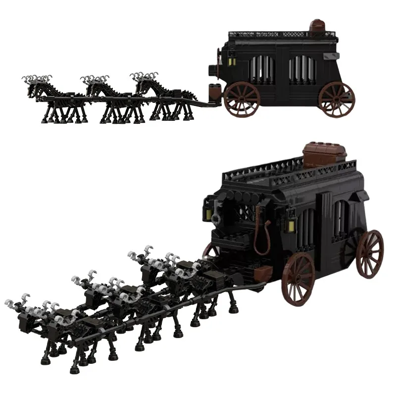 

Конструктор MOC, скелет, призрачная карета, блокировка средневековой тюрьмы, пикап, Хэллоуин, автомобиль, рынок, набор блоков, автомобиль, игрушки, детские подарки