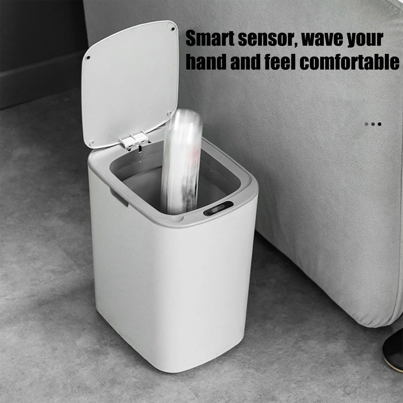 

Smart Trash Can With Lid Automatic Sensor Garbage Bucket Dustbin For Home Living Room Bedroom Toilet Kitchen Storage Rubbish Bin