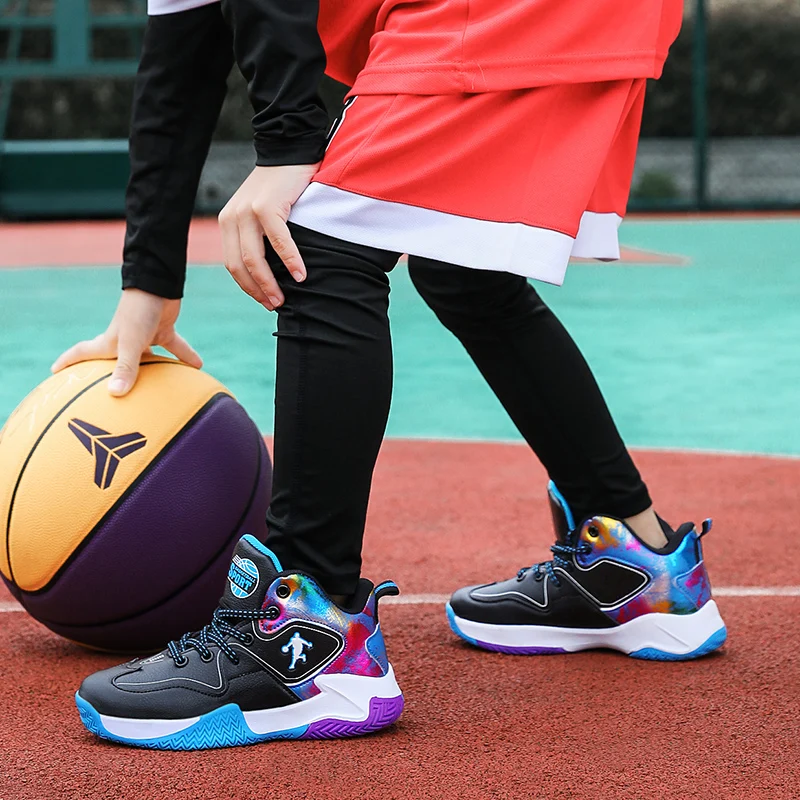2022 Children's Basketball Sneakers Cushion Anti-skid Neutral Training Basketball Shoes Children's Comfortable Basketball Shoes