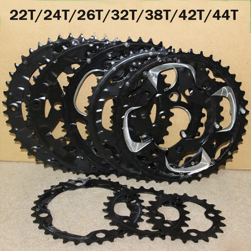 

BUCKLOS 104BCD Chainring 32T 38T 42T 44T Bike Crankset 9S 10S Mountain Bike Chain Ring 22T 24T 26T Chainwheel Cycling Parts