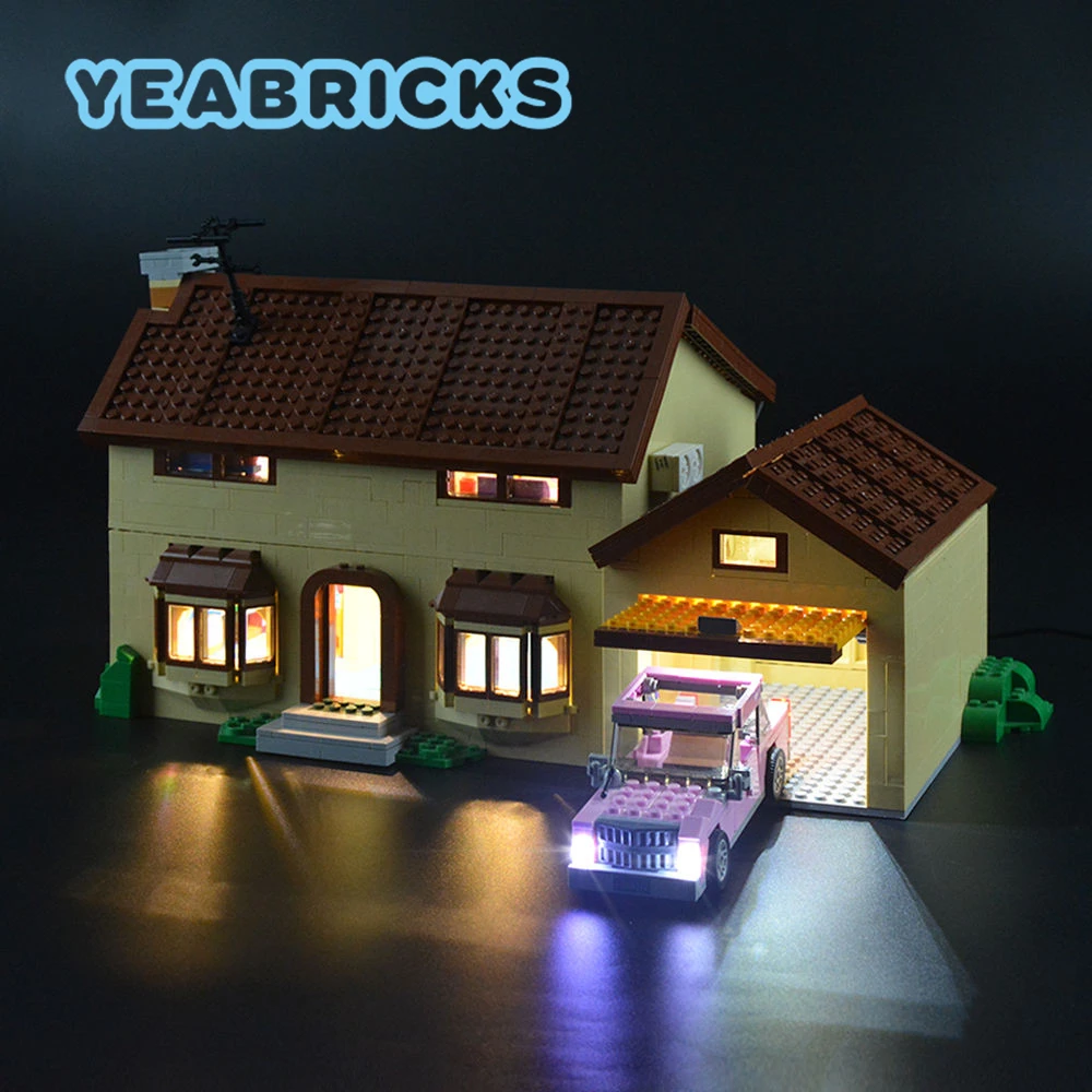 YEABRICKS Led Light Kit for 71006 Simpson House Building Blocks Set (NOT Include The Model) Toys for Children