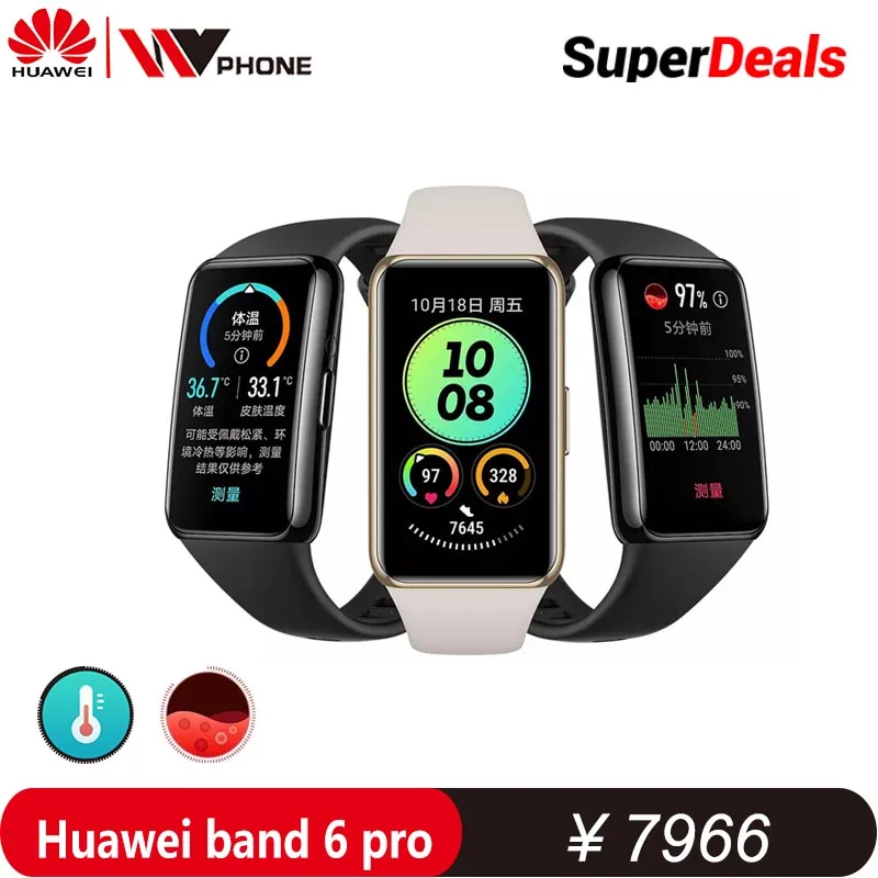 

Смарт-браслет Huawei Band 6 Pro, 1,47 дюйма, AMOLED-экран