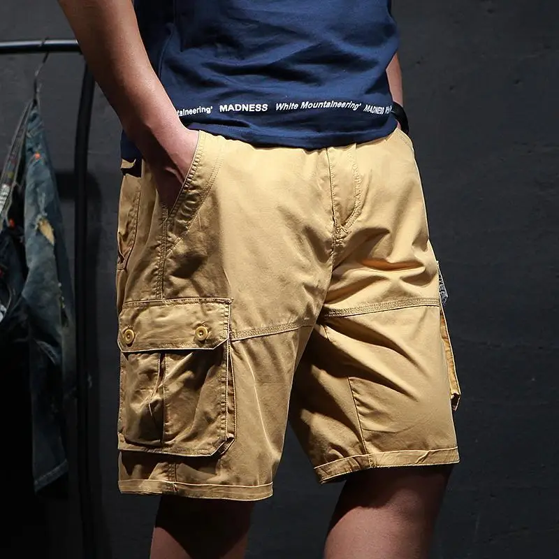 

2022 Summer Fashion Cargo Shorts Men Casual Multi-Pocket Shorts Men Joggers Shorts Trousers Men Breathable Shorts Large Size Q52