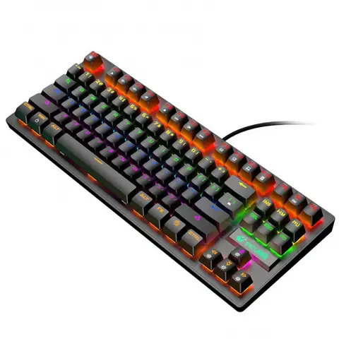 K2 87 клавиш универсальная Проводная RGB подсветка механическая клавиатура компьютерные аксессуары