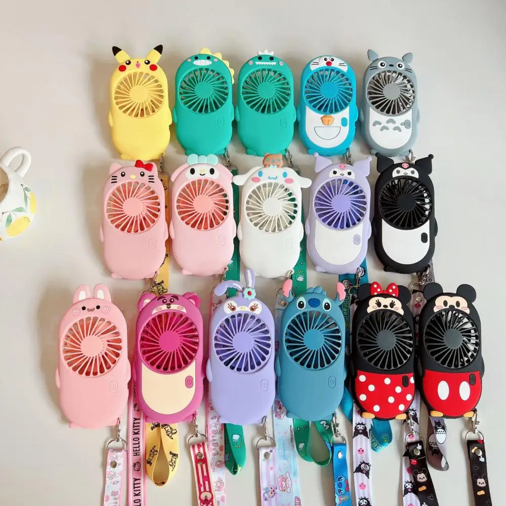 Миниатюрный вентилятор Kawaii Melody Sanrioed Hello kitty Cinnamoroll портативный ручной для девочек