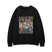 funny dwight schrute homage print sweatshirt tv show the office michael scott streetwear crewneck man woman quality sweatshirts