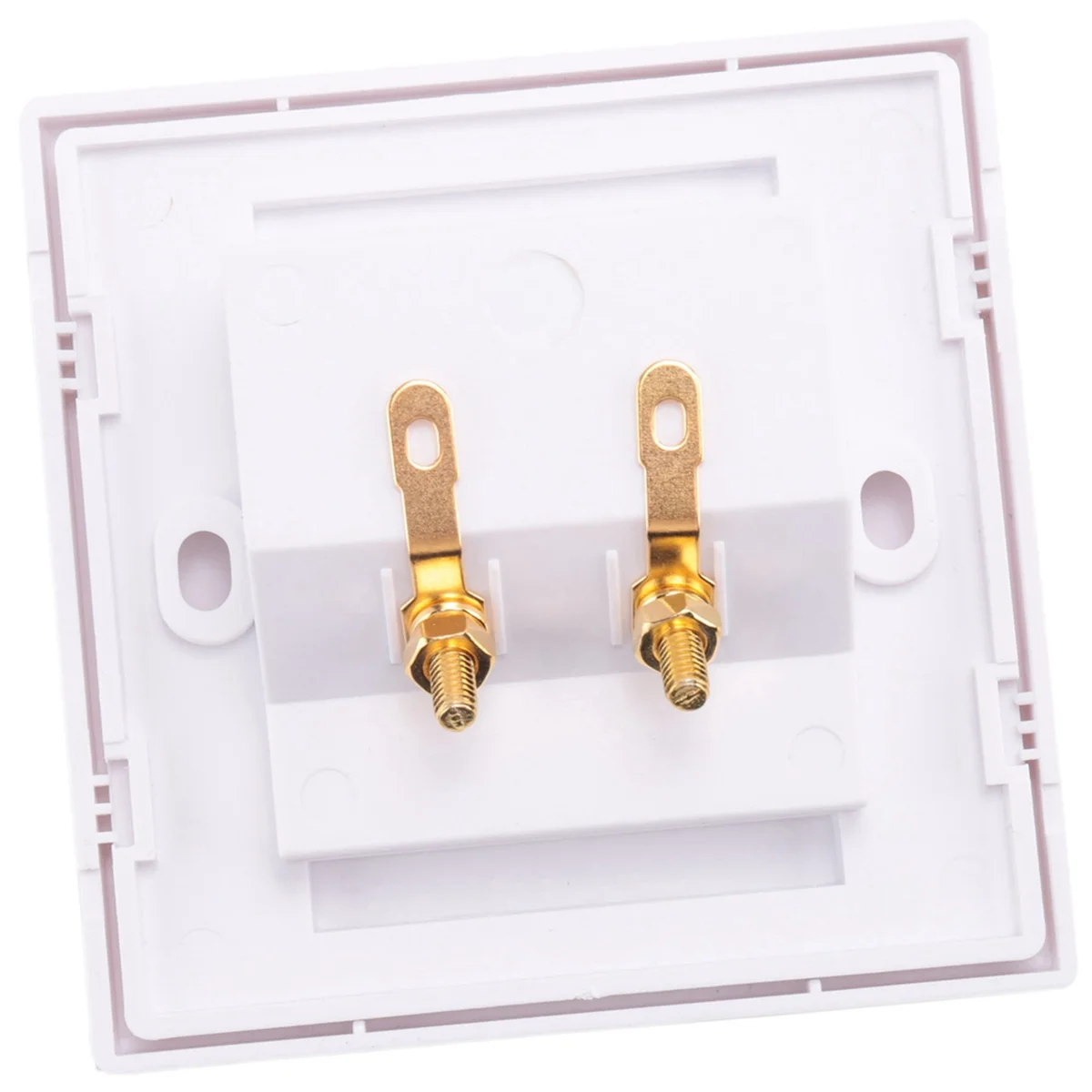 Настенная розетка SODIAL(R) с 2 разъемами для динамиков белая