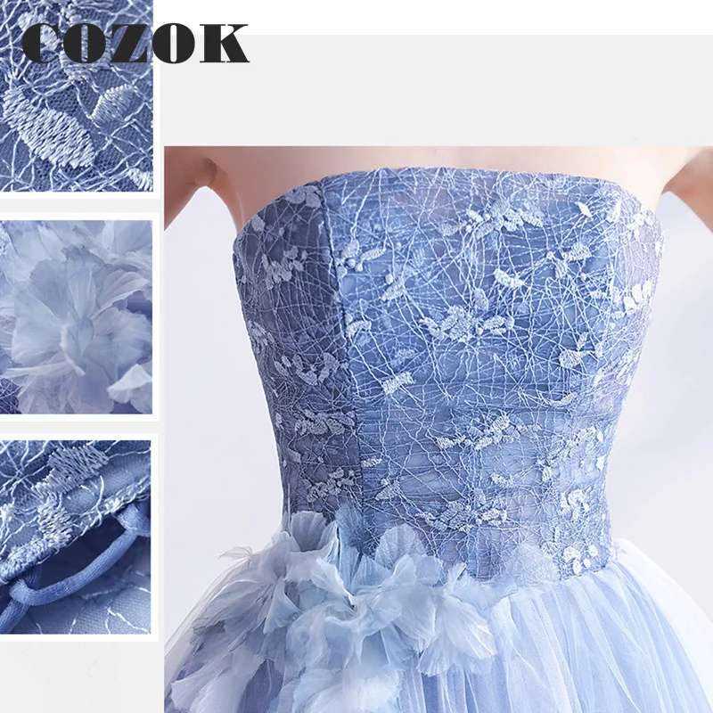 Женское вечернее платье с открытой спиной Тюлевое без бретелек элегантное