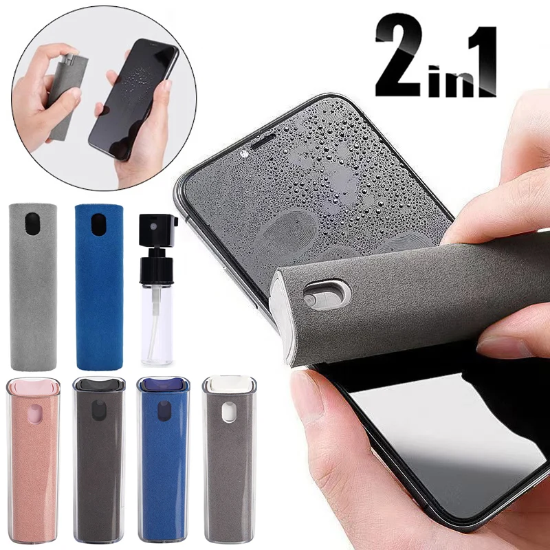 

2 In1 Microfiber Screen Cleaner Spray Bottle Set Mobile Phone Screen Dust Remover Tool Microfiber Cloth for Iphone 14 13 Pro Max