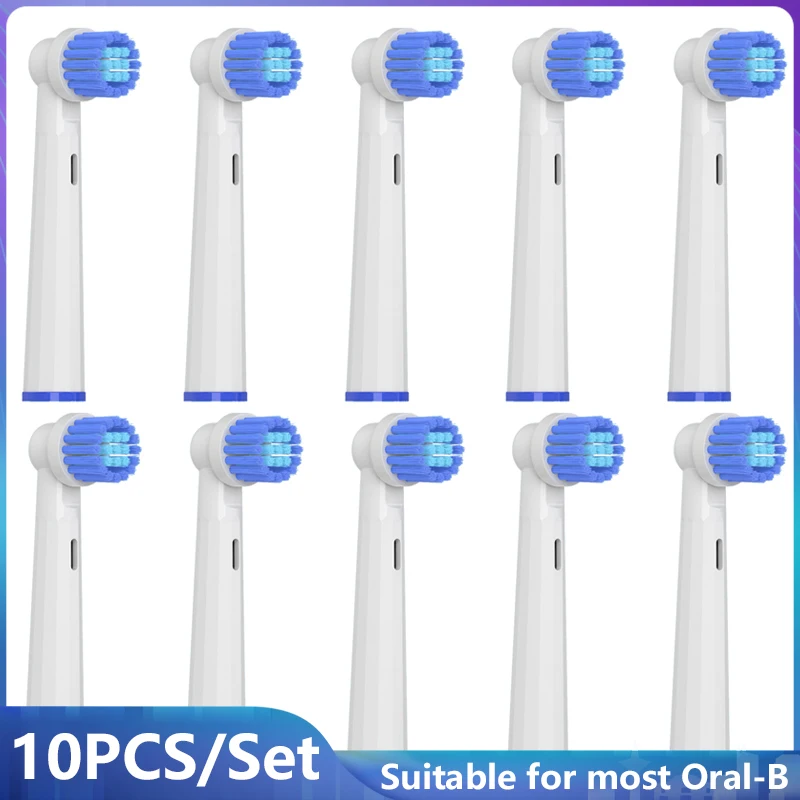 10Pcs Replacement Toothbrush Heads for Oral B D12 D16 D100 EB50 EB2 Sonic Electric Toothbrush Vacuum Soft DuPont Bristle Nozzle