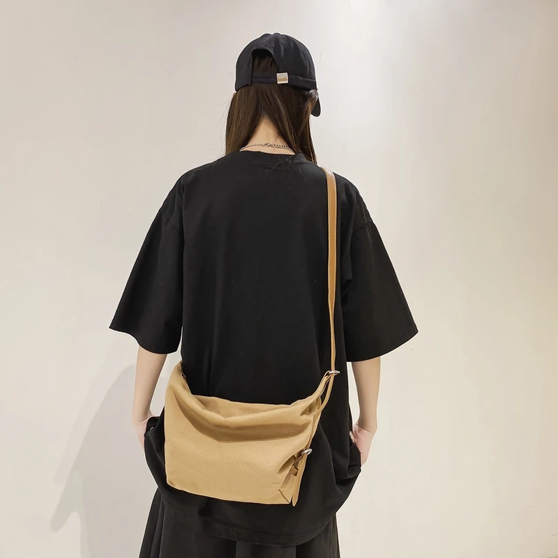 

Belt Canvas Women's Bag PU Strap Messenger Bag Y2K Shoulder Cross Bag Korean Eco Bag Shopping Satchel Murse Daily Handbag Hobo