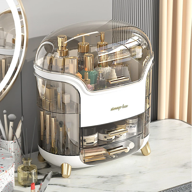 

TDesktop Box Table Case Storage Box Eyeshadow With Drawer Multifunctional Luxury Dressing Storage Dust-proof Storage Cosmetics