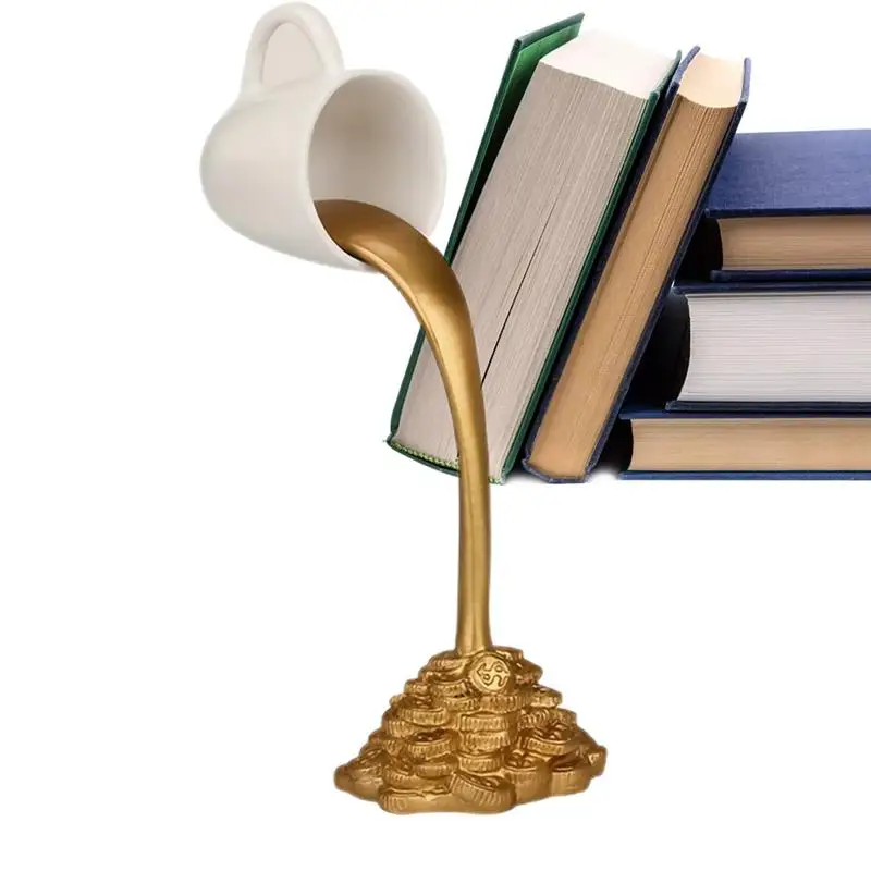 Плавающая кофейная чашка вращающаяся украшение для стола смола заливки всплеск