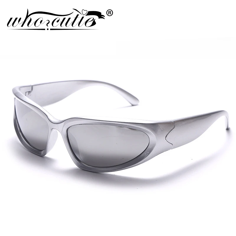 

Trendy Silver Rectangle Sport Sunglasses Men Women Brand 2022 Retro Outdoor Cycling Mercury Mirror Sun Glasses UV400 Protection