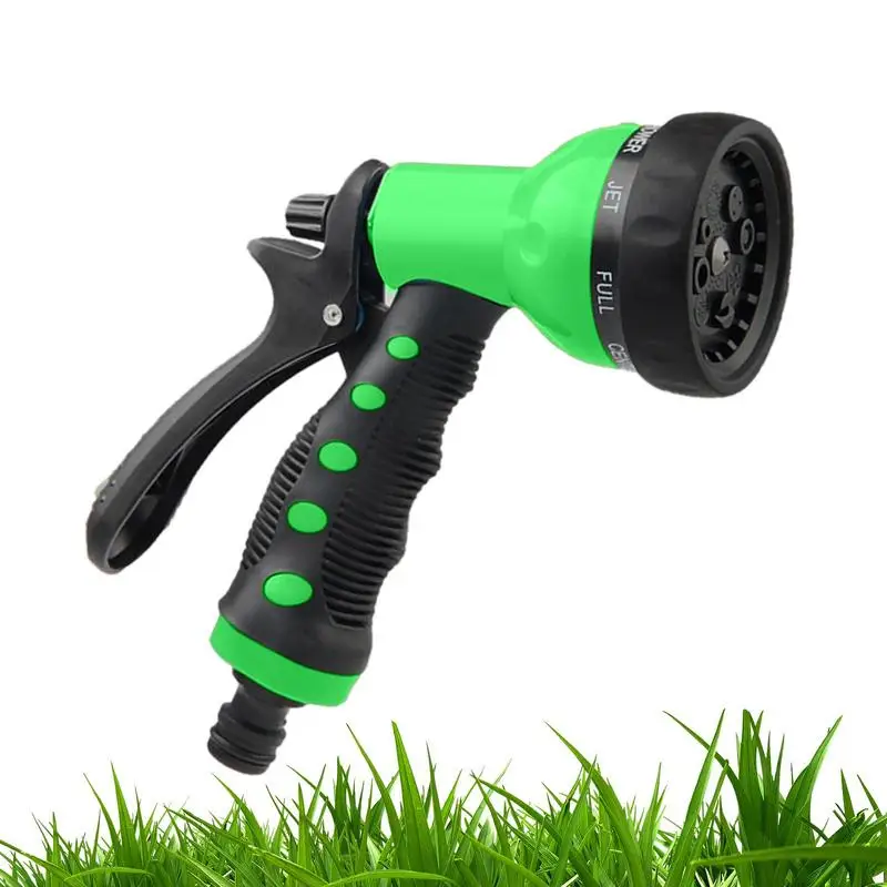 

Garden Hose Nozzle Car Washing Water Sprayer Sprinkles Portable 8 Watering Patterns High Pressure Water ThumbControl On Off Tool