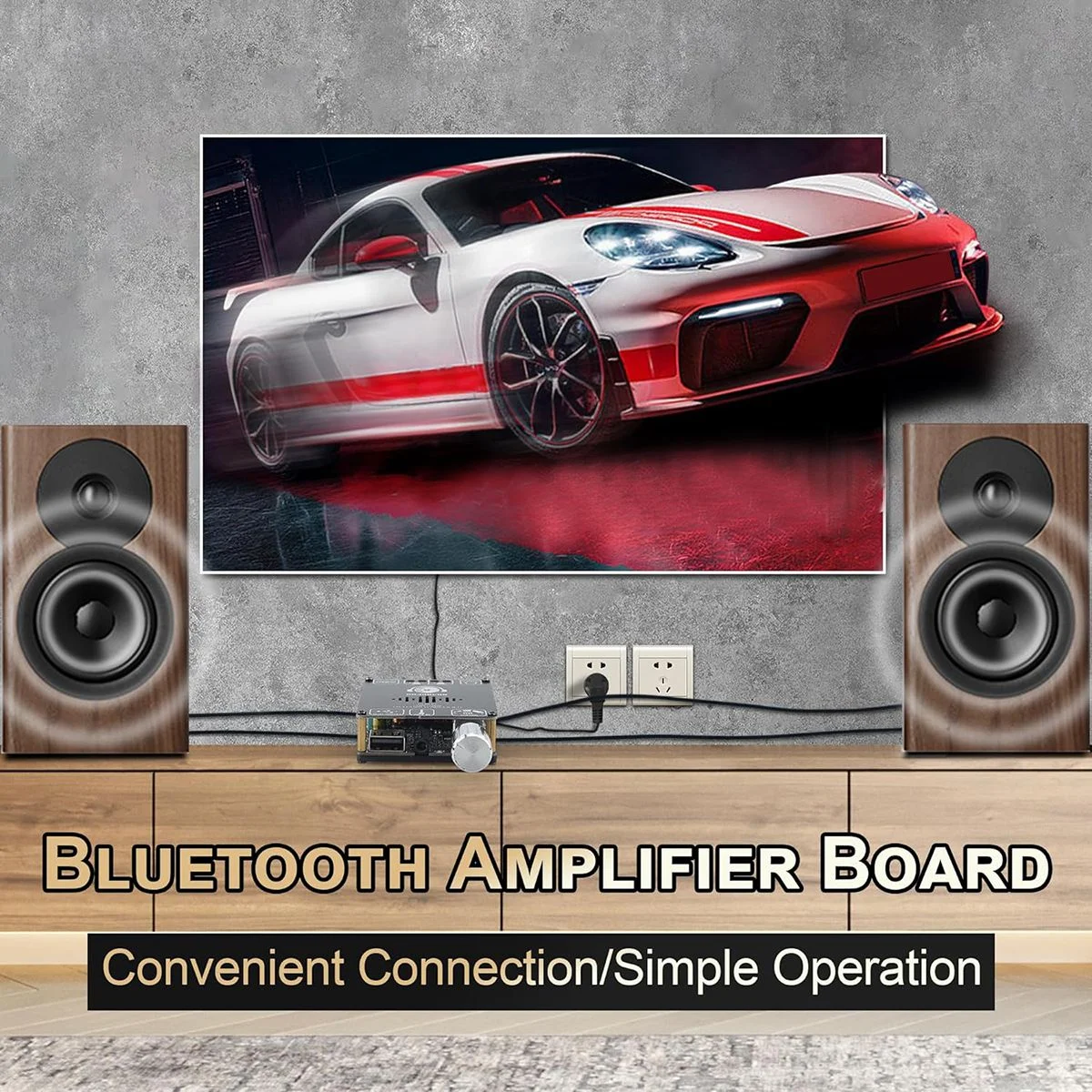 Плата усилителя DAJUNGUO C50HS Bluetooth 50 Вт + TPA3116D2 Hi-Fi чип 12-24 В цифровая фотография