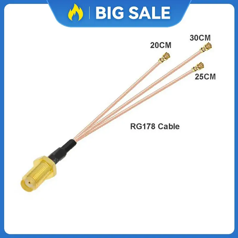 

Тройной разветвитель с гнездовым разъемом 1-3, RG178 Pigtail Wi-Fi антенный Удлинительный кабель, Джампер SMA с гнездом на 3 U.FL IPX IPEX1