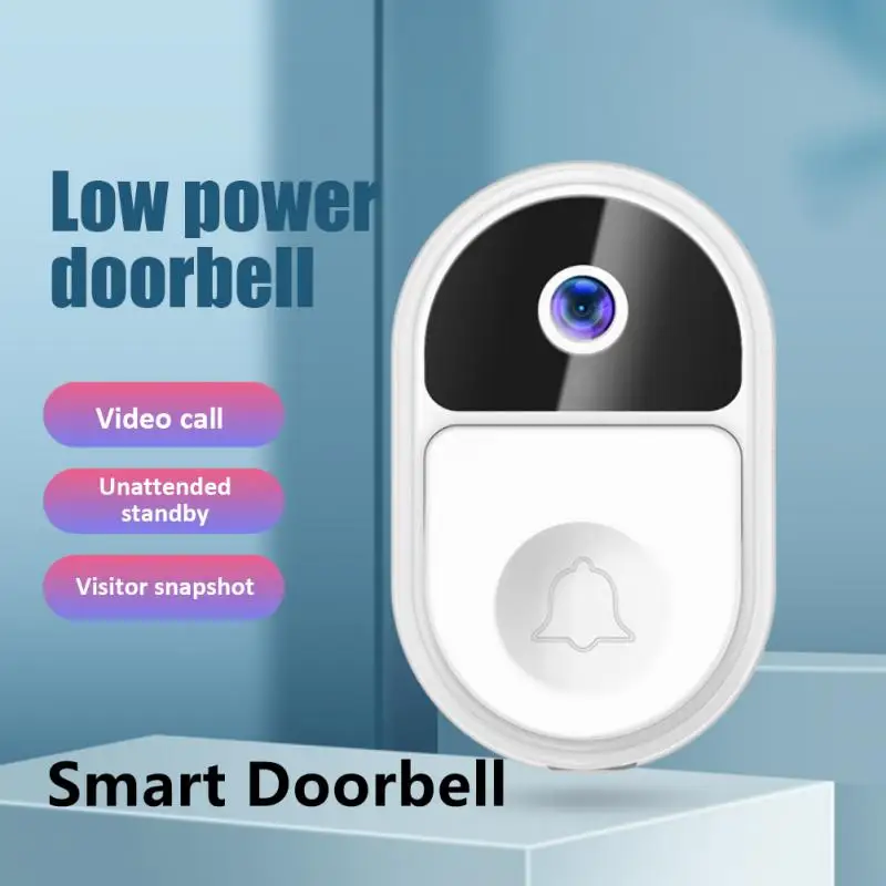 

1pcs Wireless Outdoor Doorbell Video Intercom Home Security Doorbell Camera Smart WIFI Visual Door Bell Chime Built-in Battery