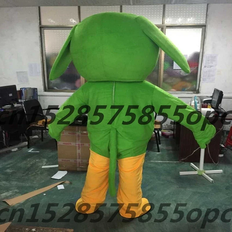 Костюм талисмана зеленой собаки мультфильм аниме талисман для собак косплей