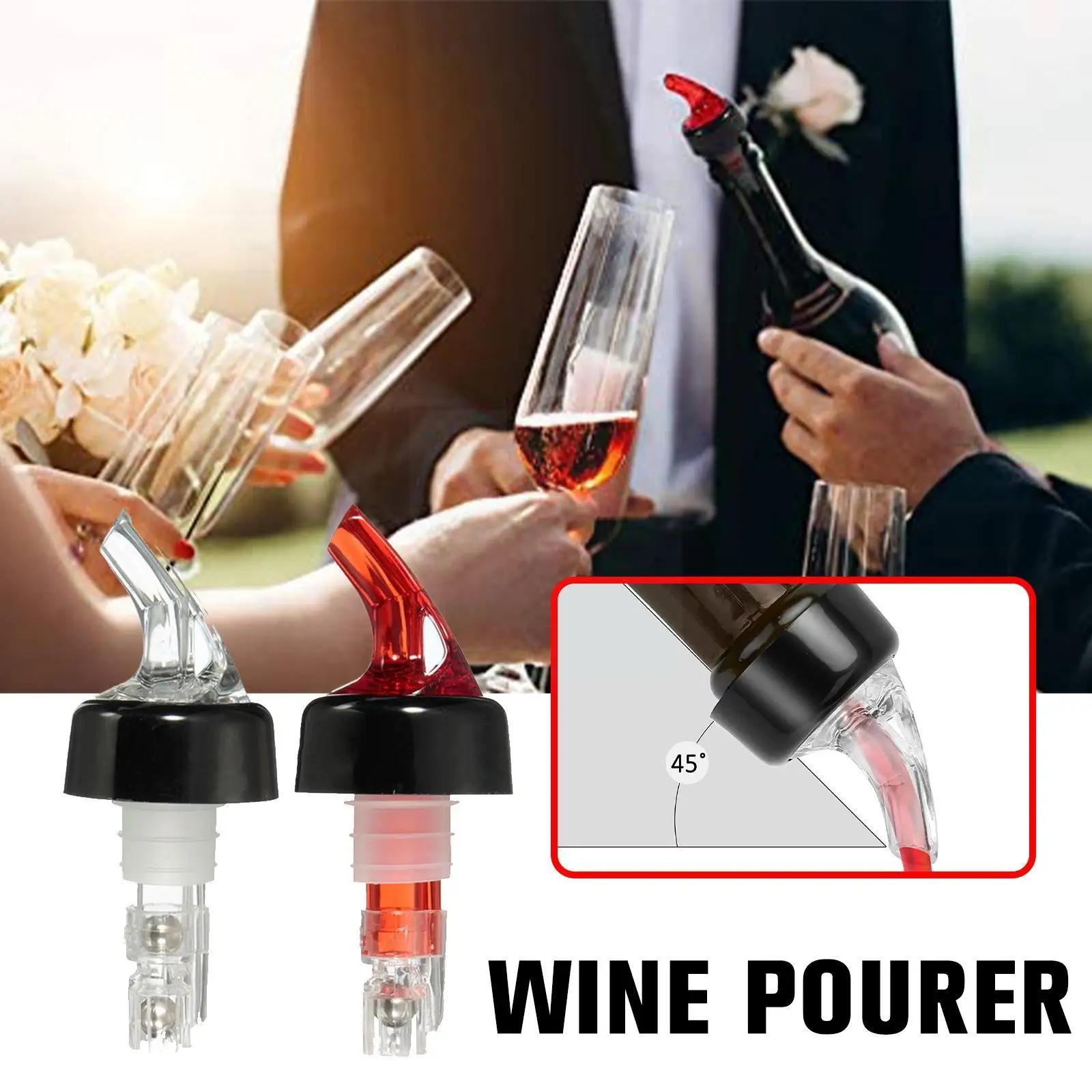 

15-60ml Liquor Spirit Nip Measure Wine Shot Pourer Bar Dispenser Accessories Wine Barware Bartending Pourer Bottle Quantita C1W1