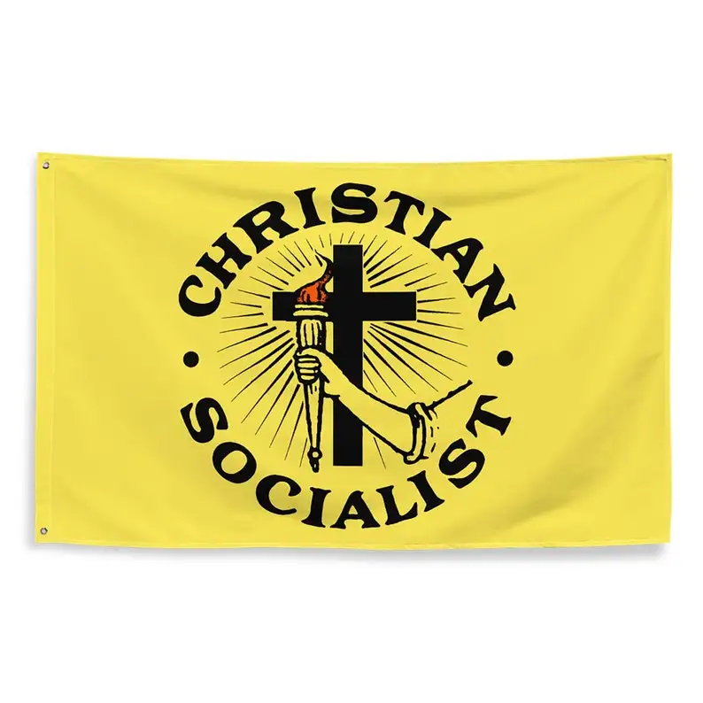 

Christian Socialist Flag, 3x5 Foot Religious Leftist, Anti-Capitalist, Socialism Pro-Labor, Pro-Worker