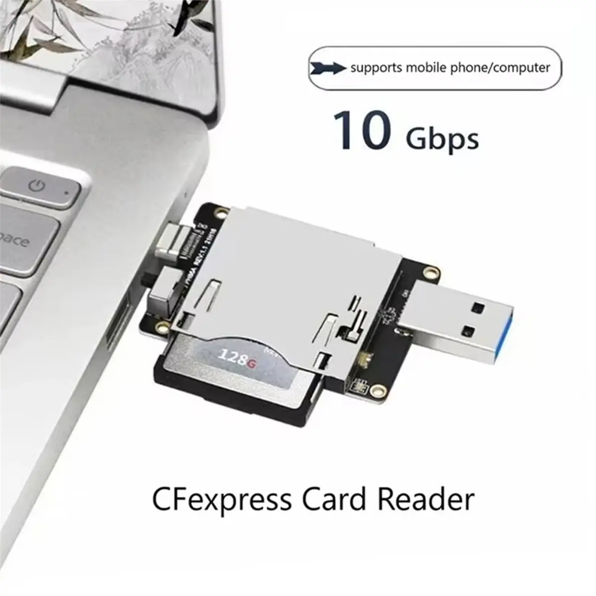 Фото Мега-распродажа 618: Кардридер CFexpress USB 3.0 Type A/USB 3.1 Type C 10 Гбит/с, адаптер-райзер для карт памяти CF Express Type №2