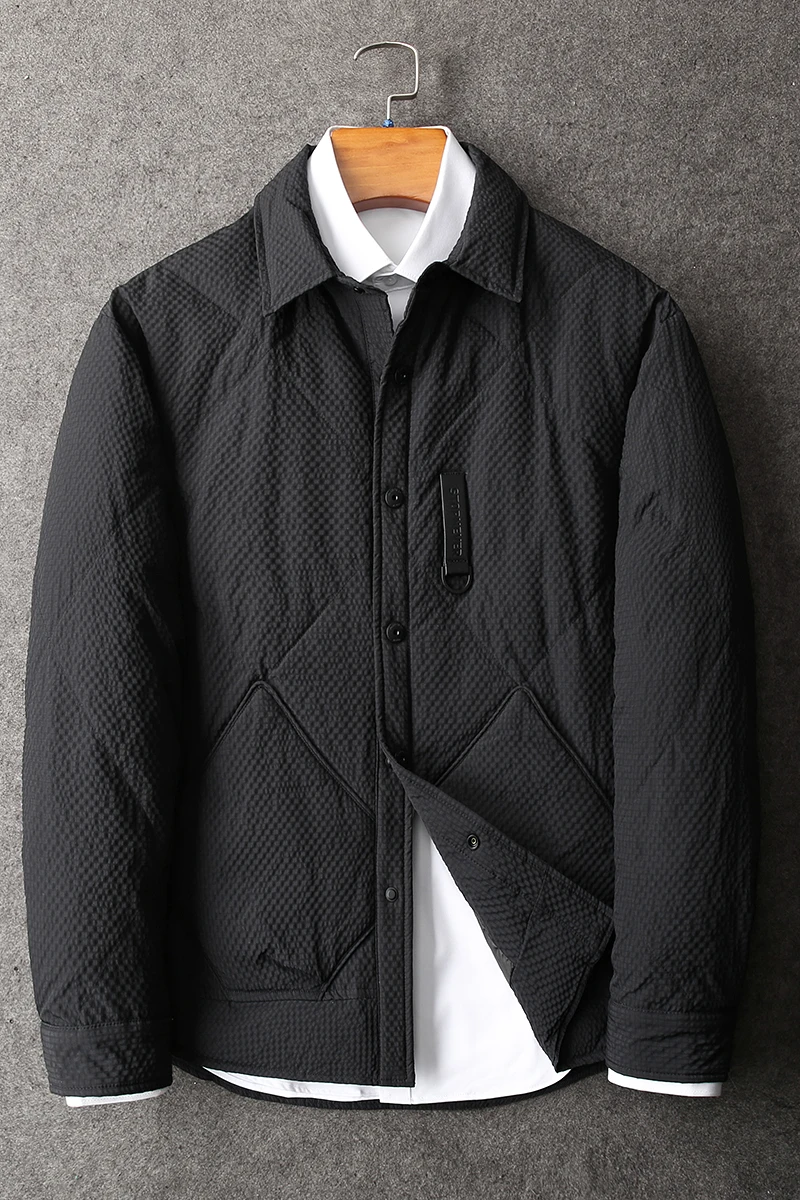 2024 новый стиль зимняя куртка из 90% белого утиного пуха мужские модные утепленные