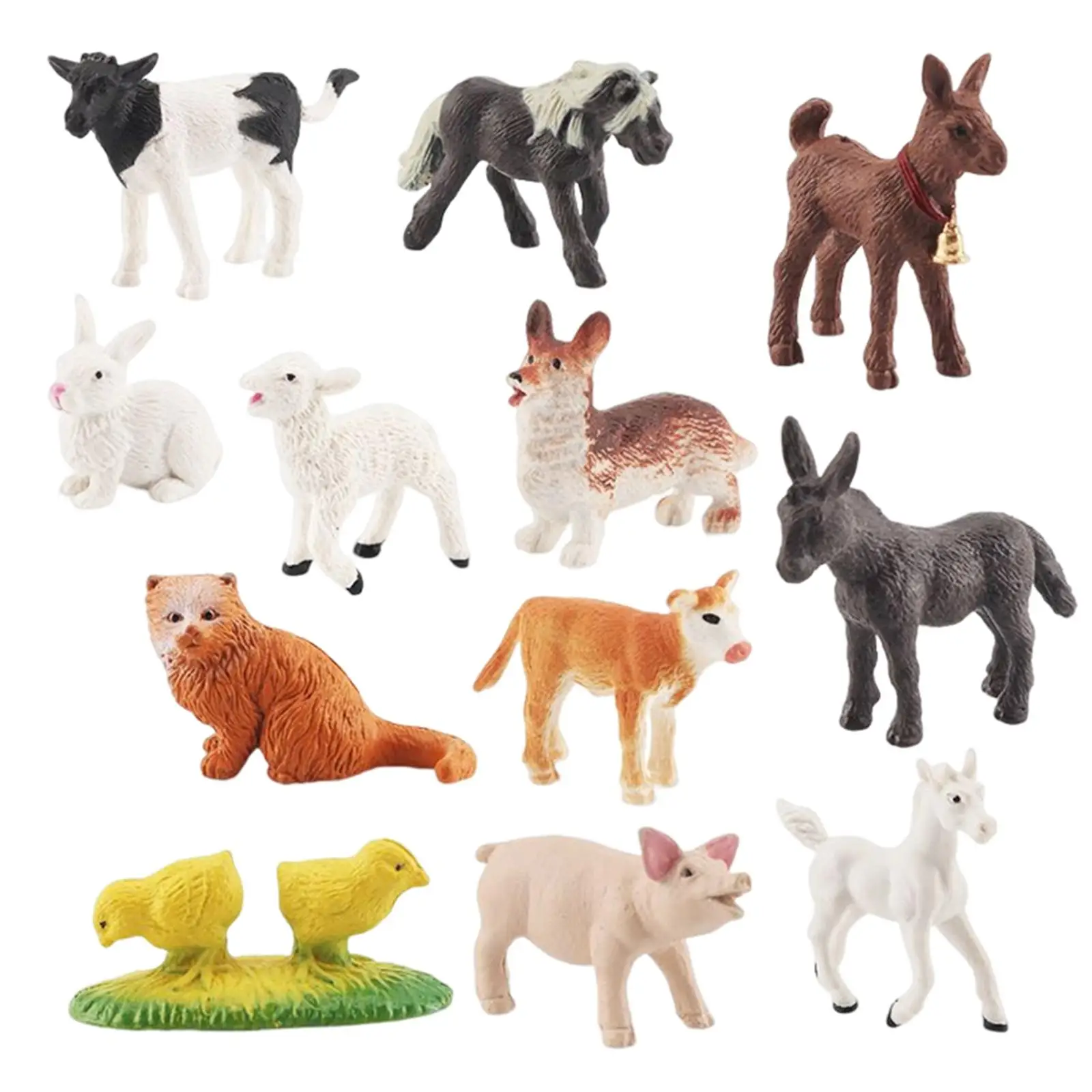 

12Pcs Mini PVC Simulation Animals Action Figure Party Favor for Toddlers