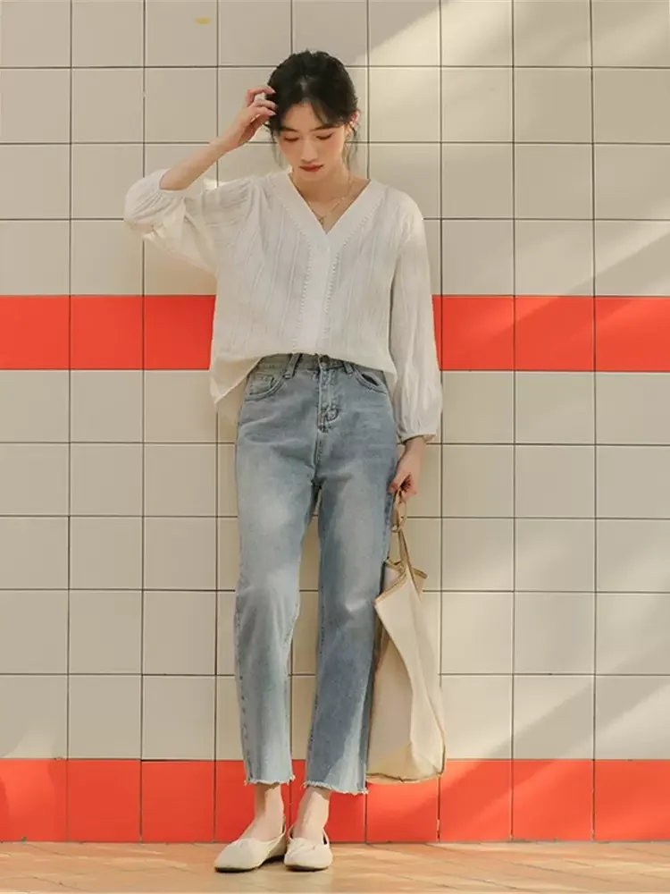 Женские рубашки летние однотонные кружевные винтажные милые Солнцезащитные