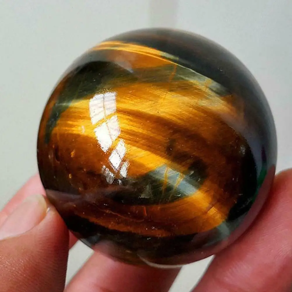 

Tiger Eye Rare natural carving ball Free station chakra healing Reiki stone carving craft