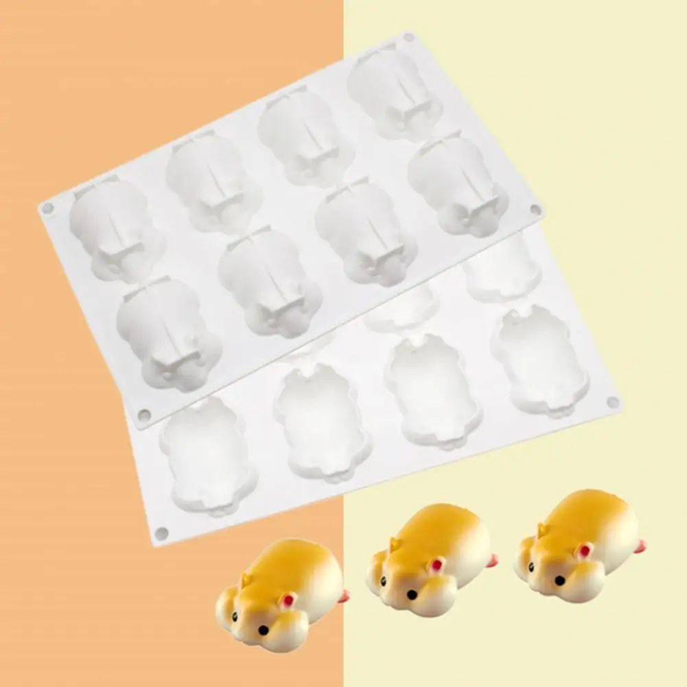 

Silicone Mold Practical Hamster Shape 3D Delicate Silicone Cake Cookie Mold for Gifts Baking Mold Mousse Mold