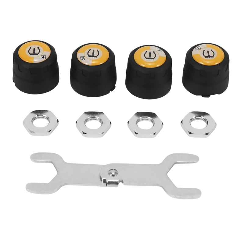 

Automotive Tire Pressure Monitoring Tire Pressure Tester Intelligent Tyre Safety Monitor App Connection TPMS With Wrench
