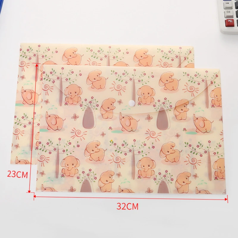 1 Piece A4 Cartoon PP File Folder Cute Dinosaur Elephant Sheep Paper Bill Envelope Organizer School Office Supplies images - 6