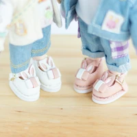 ob11 dolls bunny shoes accessories cute rabbit pink white doll shoes with rabbit ear for ob11obitsu 11molly gsc112 bjd doll