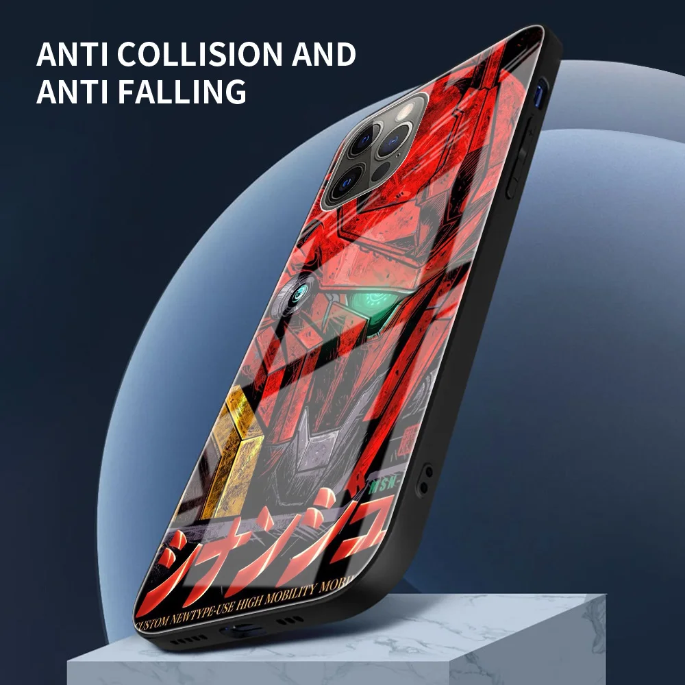 Стеклянный чехол для Apple iPhone 13 Pro Max 11 12 Mini XR SE 2020 7 8 Plus X XS 6 6S Модный телефона с Аниме