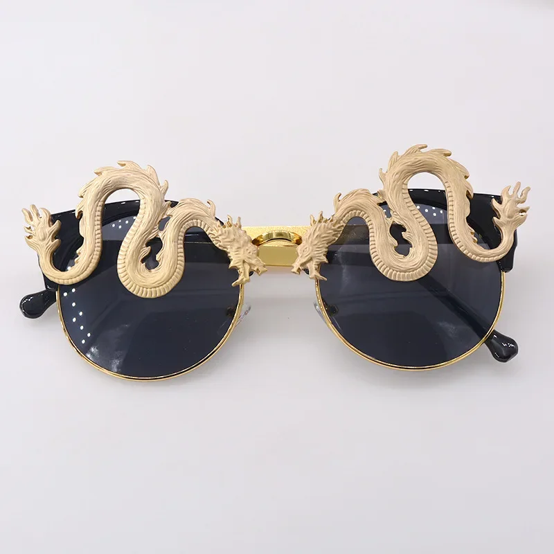 Новинка солнцезащитные очки в форме дракона для женщин и мужчин уникальные