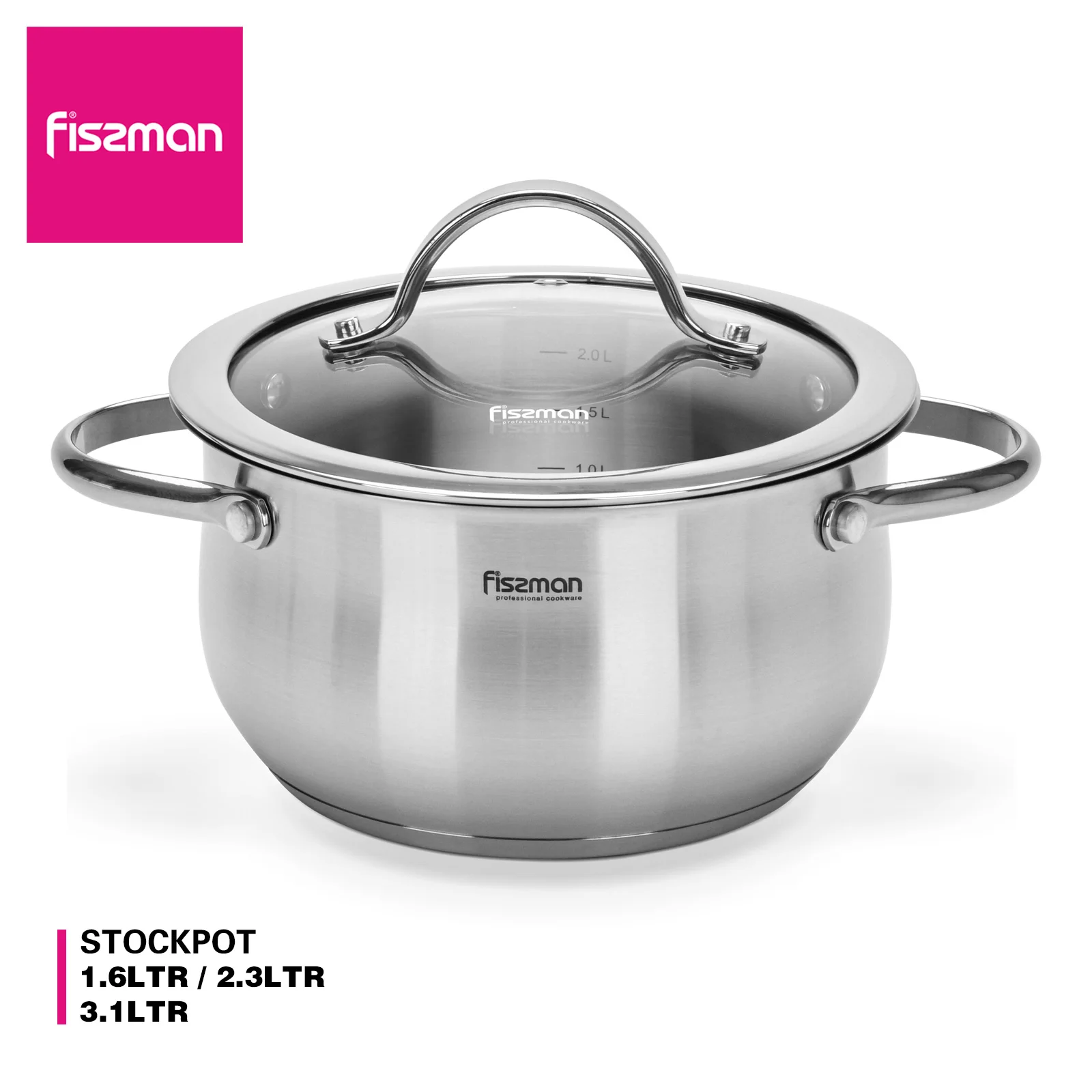 

Fissman Valery Series 304 Stainless Steel Cooking Pots Set For Chef Kitchen Saucepot With Glass Lid Stockpot Induction Cooker