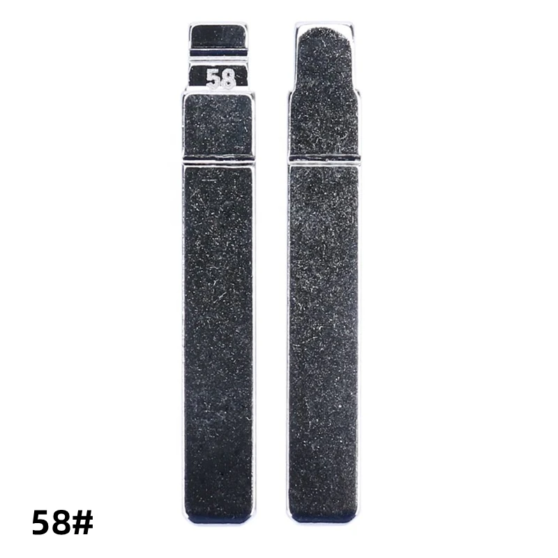 

FLYBETTTER OEM 50Pcs 58# Metal Uncut Flip KD Remote Key Blade For Citroen (Without Groove) Mid Slot