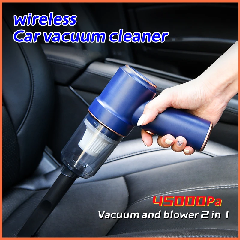

автомобильный пылесос,пылесос автобильный,Беспроводной пылесос со светодиодной подсветкой, 45000 па, мощный воздуходувка, автомобильный пылесос, портативный ручной мини-пылесос, инструменты для уборки