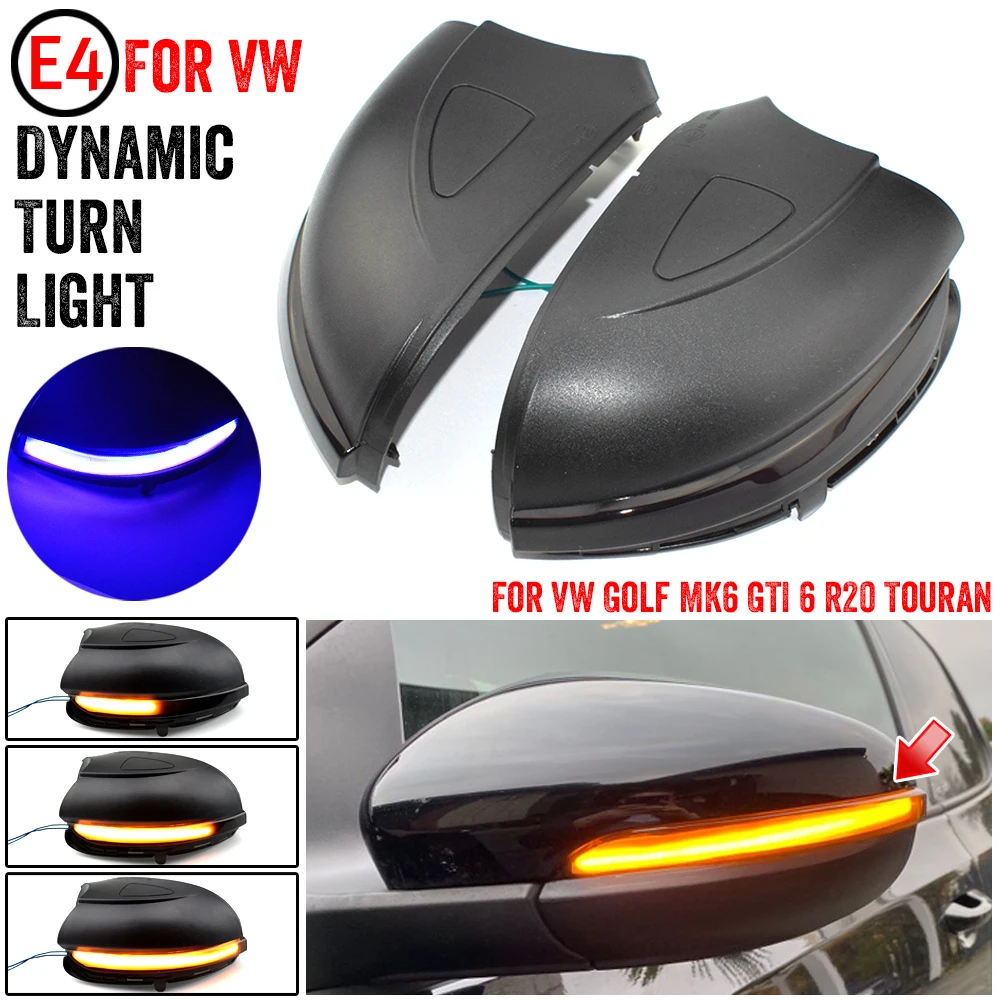 

Superb Side Wing LED Dynamic Turn Signal Blinker Mirror Flasher Light For Volkswagen VW GOLF 6 VI MK6 GTI R line R20 Touran