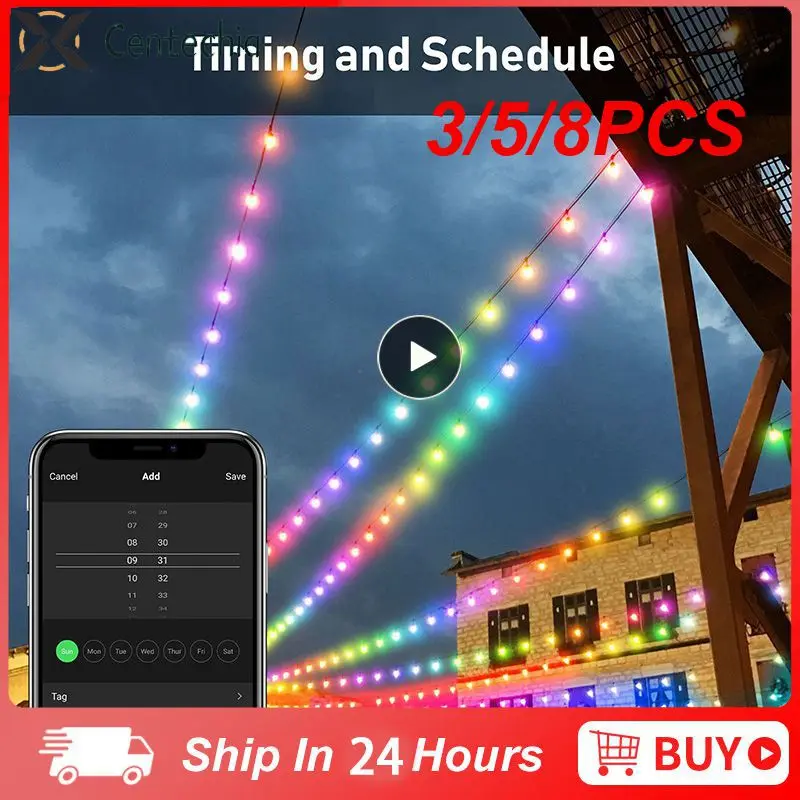 

3/5/8PCS Wifi Intelligent Strip Light 5v Led Decor Lights Usb Strip Light Rgb For Holiday Party Christmas Remote Control
