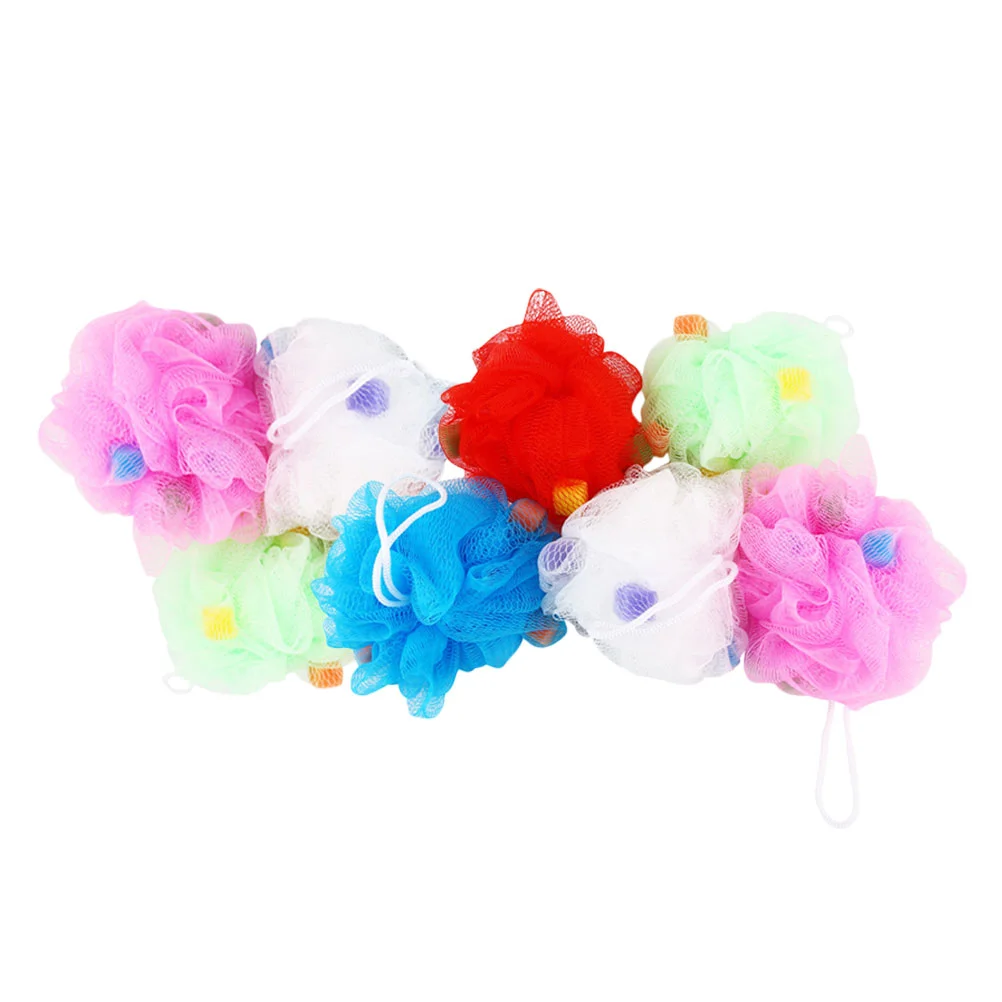 

8 Pcs Bath Ball Sponge Child Body Wash Native Shower Mesh Scrubber Polyethylene