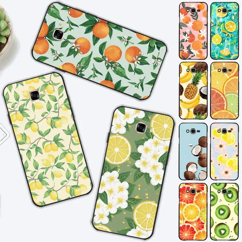 

Summer green leaves fruit Phone Case for Samsung J 2 3 4 5 6 7 8 prime plus 2018 2017 2016 core
