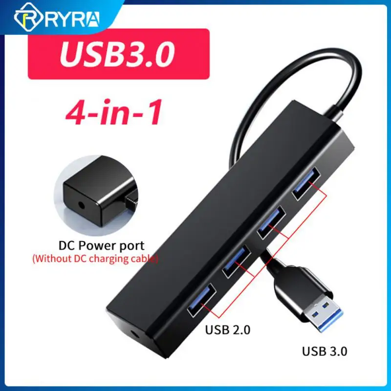 

4-в-1 USB 2,0 3,0 концентратор RYRA, многофункциональный адаптер, мини-розетка, 4-портовый Usb-разветвитель OTG для ПК, компьютерные аксессуары