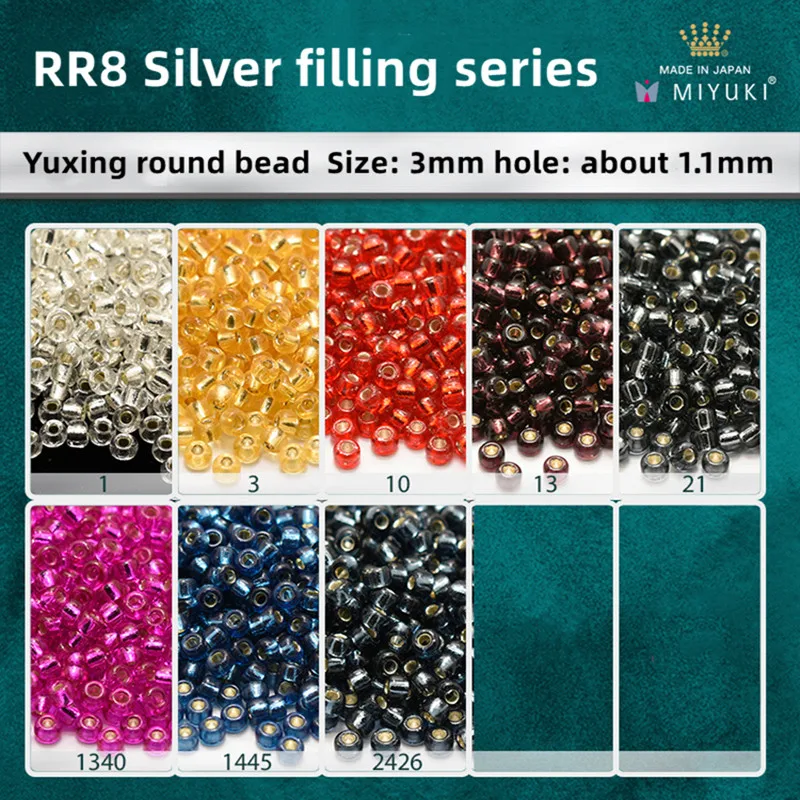 

2mm Miyuki Yuxing silver filled series beads DIY necklace bracelet jewelry material accessories imported from Japan