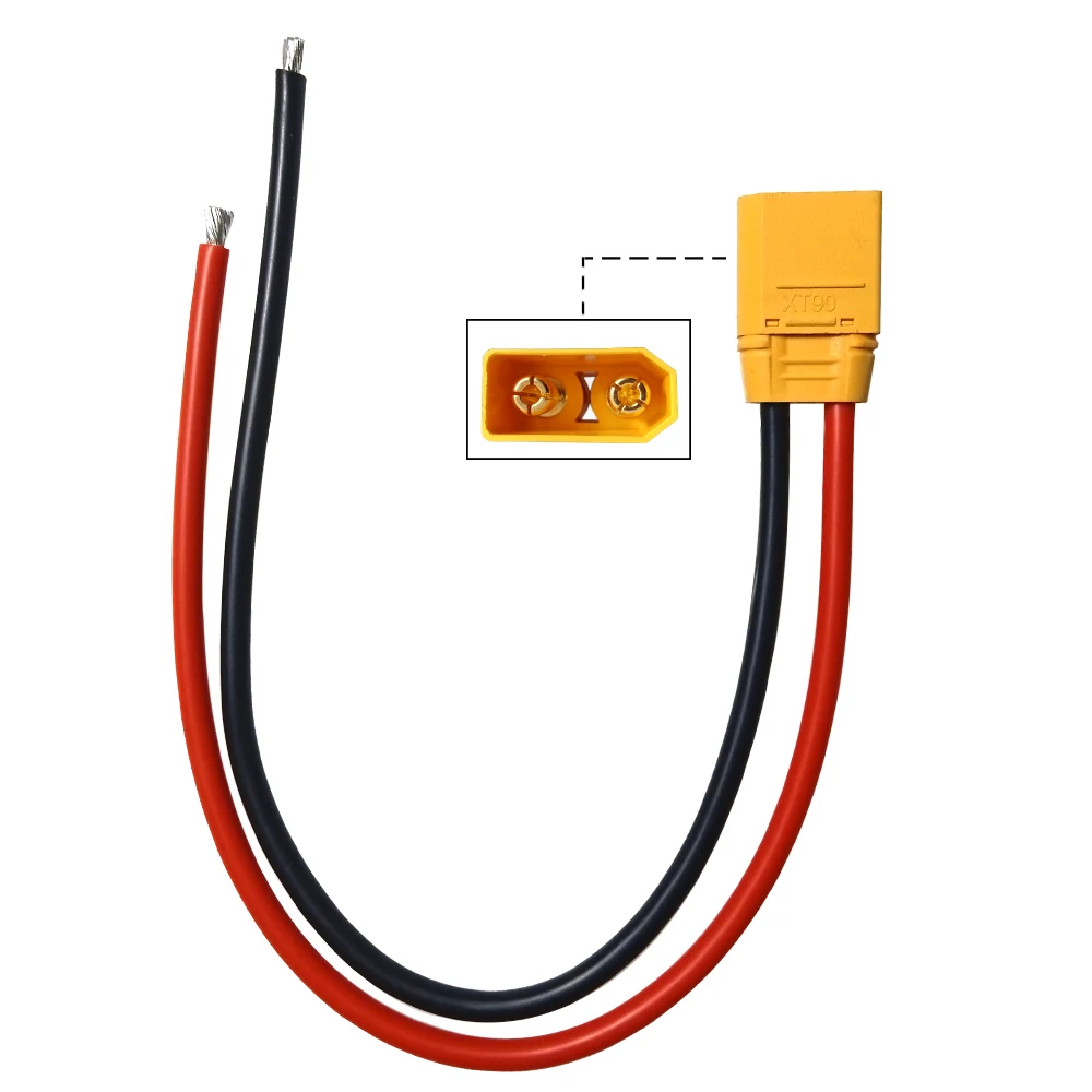 

JKM 12AWG XT90 Adapter Cable XT90H Male Female Plug Connector 300mm 11.8in Silicone Wire for FPV RC Lipo Battery ESC Charger