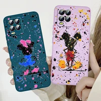 doodle mickey minnie disney phone case for realme q3s gt 2 s7 st s2 c25y c21y c11 c17 narzo 50a 50i 30 20 liquid rope fundacover