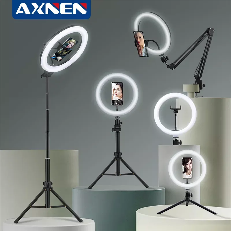 

Selfie Ring Light Photography Led Rim Of Lamp With Mobile Holder Support Tripod Stand Ringlight For Live Video Streaming