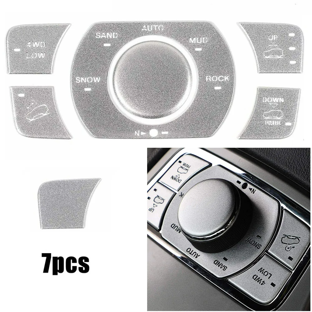

Декоративная крышка для кнопки Jeep Grand Cherokee 16 + 7 шт. декоративные части для четырехколесного привода запасные части серебристого прочного