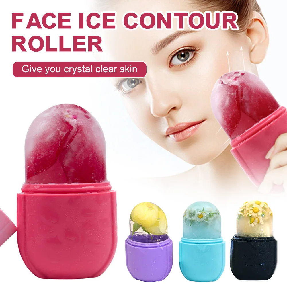 Cold Massage Roller Reusable Ice Ball Roller Cold Therapy for Reducing Swelling Edema Calming Skin Face Roller